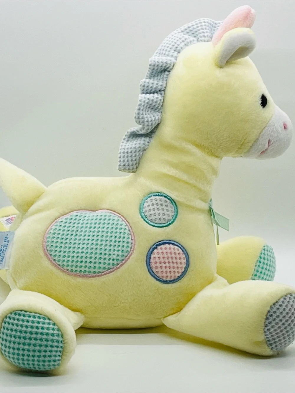 Eden Yellow Giraffe Musical Crib Toy Floppy Plush Lovey 8” Newborn Baby Nursery